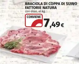 Ipercoop Braciola di coppa di suino Fattorie Natura offerta