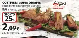 Ipercoop Costine di suino origine offerta