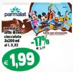 Il Castoro Supermercati Parmalat latte disney cioccolato offerta