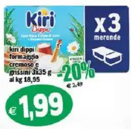 Il Castoro Supermercati Kiri Dippi formaggio cremoso con grissini offerta