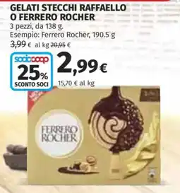 Ipercoop Gelati stecchi Ferrero Rocher offerta