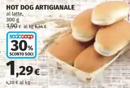 Ipercoop Hot dog artigianale al latte offerta