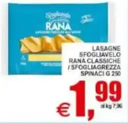 Pewex Lasagne sfogliavelo rana classiche / sfogliagrezza spinaci offerta