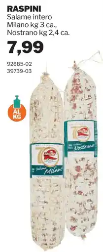 GrosMarket Salame intero Raspi offerta