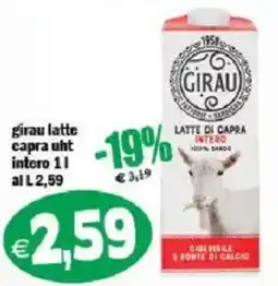 Il Castoro Supermercati Girau latte capra uht intero offerta