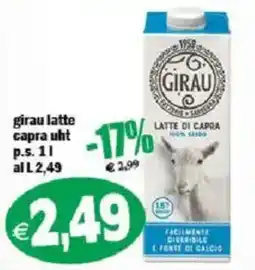 Il Castoro Supermercati Girau latte capra uht offerta