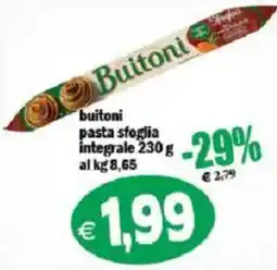 Il Castoro Supermercati Buitoni pasta sfoglia integrale offerta