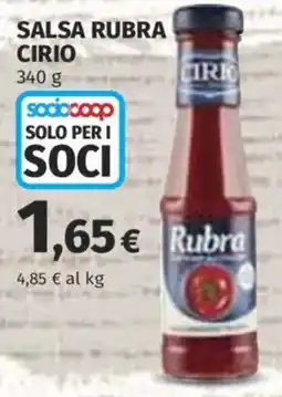 Ipercoop Salsa rubra Cirio offerta