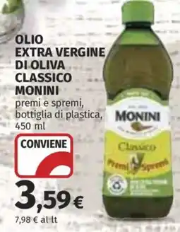 Ipercoop Olio extra vergine di oliva classico Monini offerta