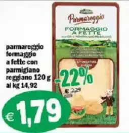 Il Castoro Supermercati Parmareggio formaggio a fette con parmigiano reggiano offerta