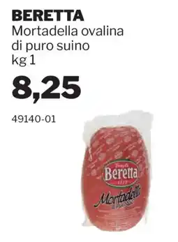 GrosMarket Beretta Mortadella ovalina di puro suino offerta