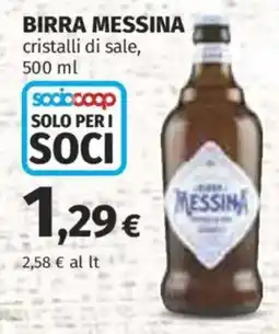 Ipercoop Birra Messina cristalli di sale offerta