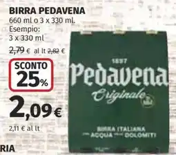 Ipercoop Birra Pedavena offerta