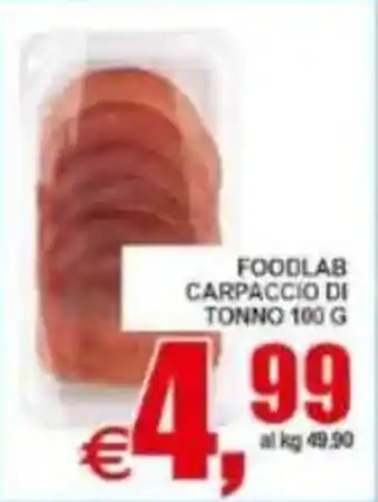 Pewex Foodlab carpaccio di tonno offerta
