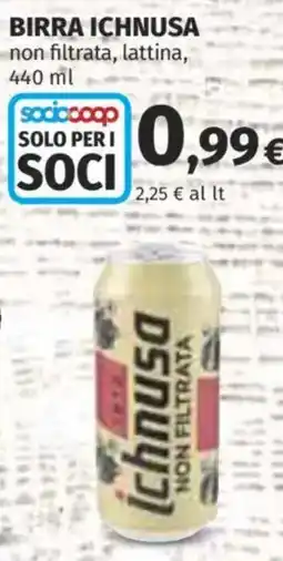 Ipercoop Birra Ichnusa non filtrata offerta