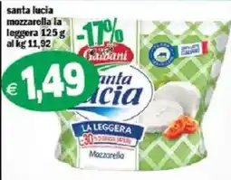 Il Castoro Supermercati Santa Lucia Mozzarella offerta