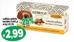 Il Castoro Supermercati Gelateria Callipo Tartufo di Pizzo Nocciola e Cioccolato offerta