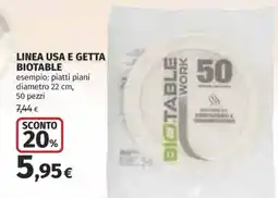 Ipercoop Biotable piatti piani offerta