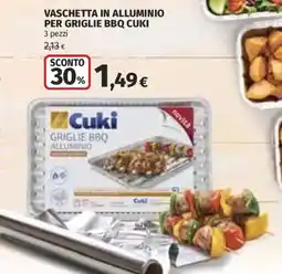 Ipercoop Vaschetta in alluminio per griglie BBQ Cuki offerta