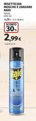 Ipercoop Raid insetticide mosche e zanzare offerta