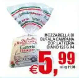 Pewex Mozzarella di bufala campana dop latteria diano offerta
