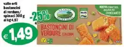 Il Castoro Supermercati La Valle degli Orti bastoncini di verdure con edam offerta