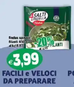 Il Castoro Supermercati Findus spinaci filanti offerta