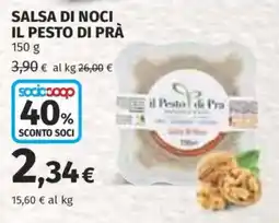 Ipercoop Salsa di noci il Pesto di Prà offerta