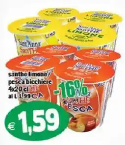 Il Castoro Supermercati Santhe limone pesca bicchiere offerta