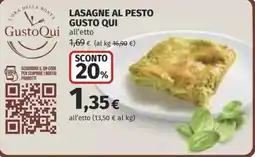 Ipercoop Lasagne al pesto Gusto Qui offerta