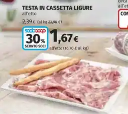 Ipercoop Testa in cassetta ligure offerta