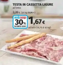 Ipercoop Testa in cassetta ligure offerta
