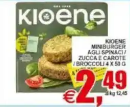 Pewex Kioene miniburger agli spinaci/zucca e carote/broccoli offerta