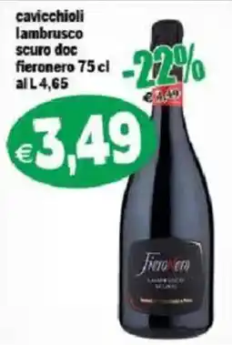 Il Castoro Supermercati cavicchioli lambrusco scuro doc fieronero offerta