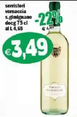 Il Castoro Supermercati Serristori vernaccia s.gimignano docg offerta