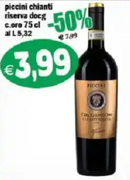 Il Castoro Supermercati Piccini chianti riserva docg offerta