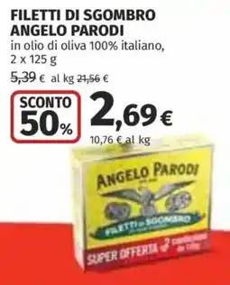 Ipercoop Filetti di sgombro Angelo Parodi offerta