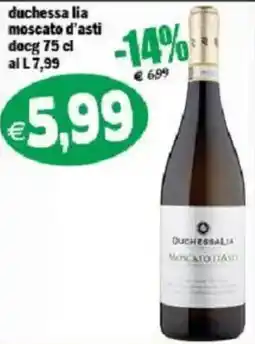 Il Castoro Supermercati Duchessa lia moscato d'asti offerta