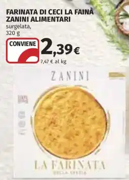 Ipercoop Farinata di ceci la fainà Zanini offerta
