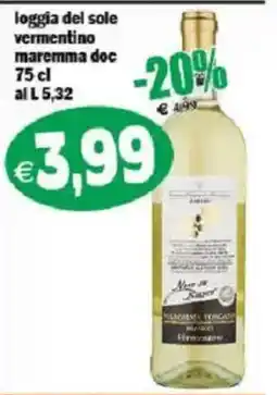 Il Castoro Supermercati loggia del sole vermentino maremma doc offerta