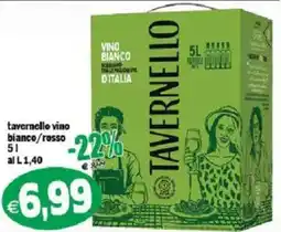Il Castoro Supermercati Tavernello vino bianco/rosso offerta