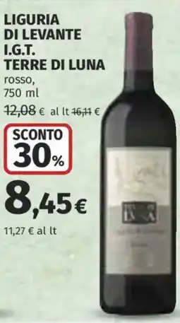 Ipercoop Liguria di Levante I.G.T. Terre di Luna rosso offerta