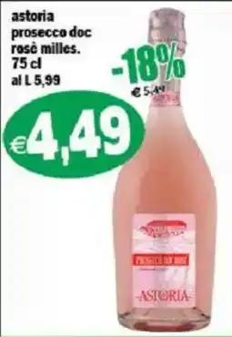 Il Castoro Supermercati Astoria prosecco doc rosè milles. offerta