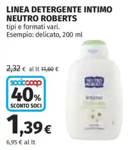 Ipercoop Detergente intimo Neutro Roberts offerta