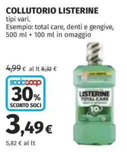 Ipercoop Collutorio Listerine offerta