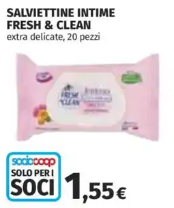 Ipercoop Salviettine intime Fresh & Clean offerta