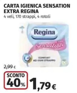 Ipercoop Carta igienica sensation extra regina offerta