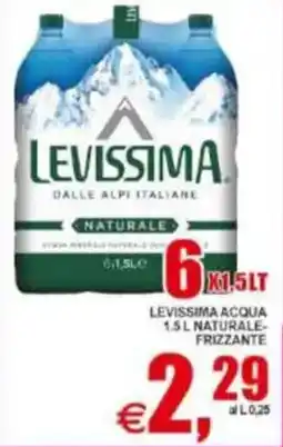 Pewex Levissima acqua naturale frizzante offerta