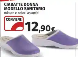 Ipercoop Ciabatte donna modello sanitario offerta