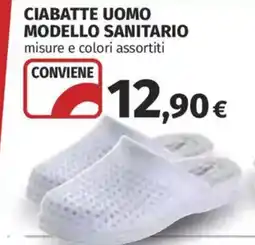 Ipercoop Ciabatte uomo modello sanitario offerta